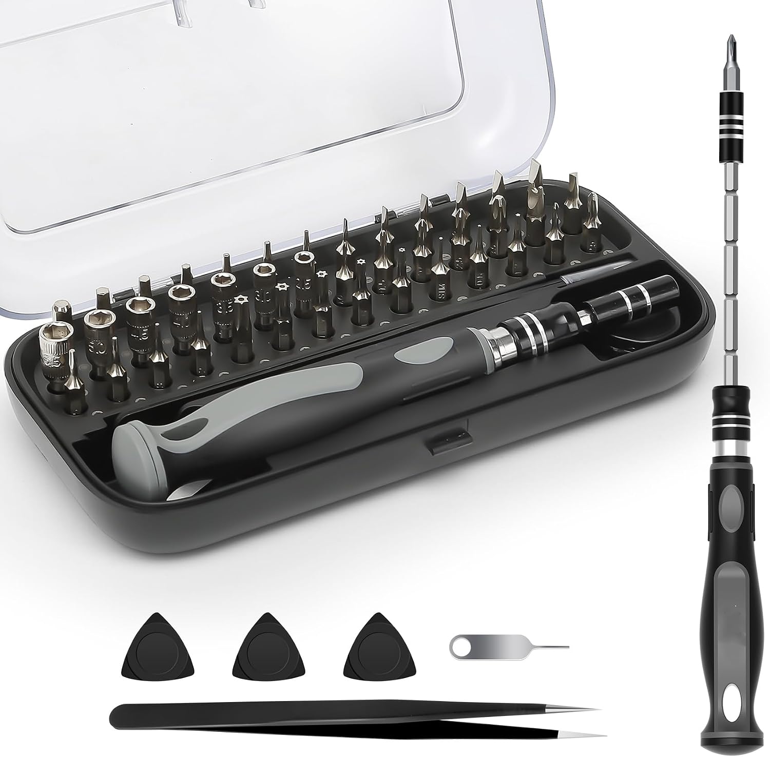 Precision mechanical screwdriver set, SOONAN 48 in 1 mini screwdriver set, magnetic mini, computer, iPhone, iPad, laptop, key, PS4, PS5, Xbox, mobile phone, Macbook etc. thin tool for