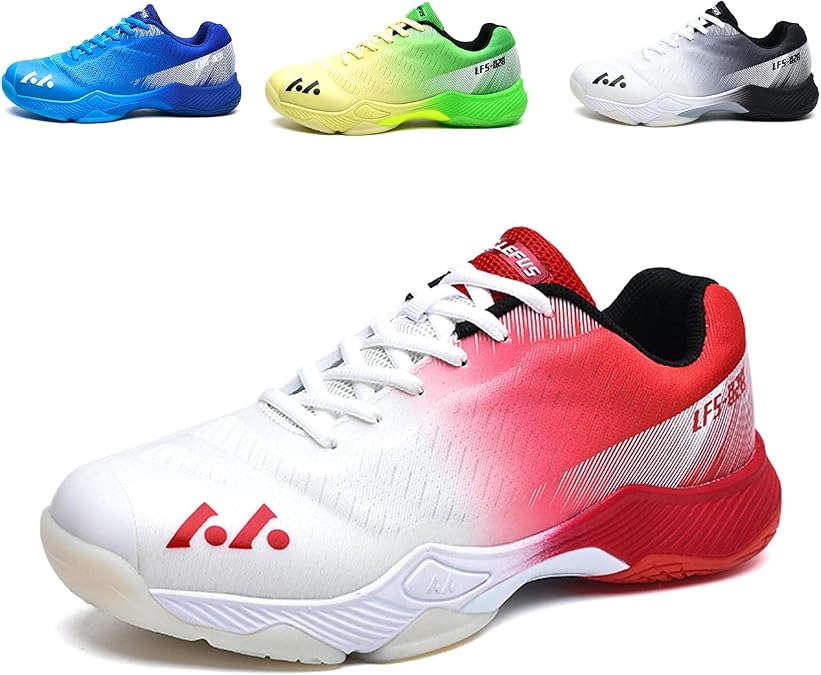 BLBK Badminton Shoes, Squash Shoes, Indoor Shoes for Various Floor Coverings, Comfortable and Firm Grip, Unisex Volleyball Shoes