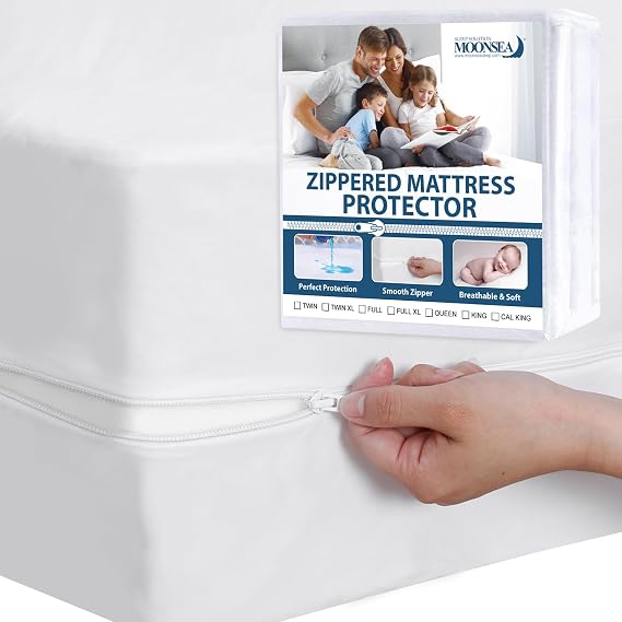 Zippered Waterproof Mattress Protector King Mattress Encasement