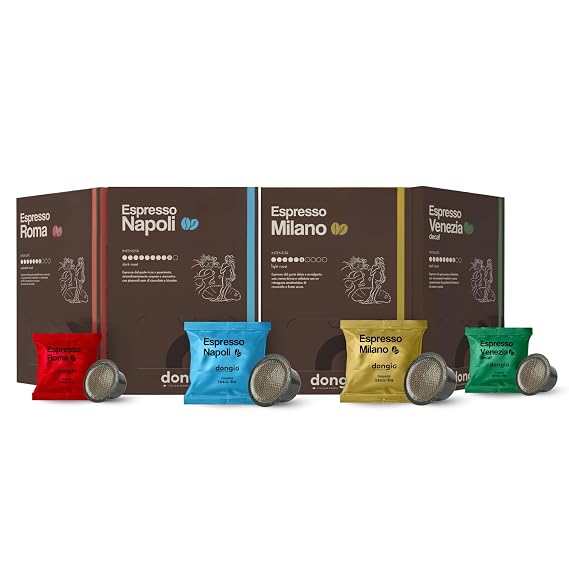 Dongio Caffe Variety Pack Capsules Compatible with Lavazza Blue 160 Count | Italian Espresso Capsules, Rich Crema, Assorted Roasts, Roasted in Italy