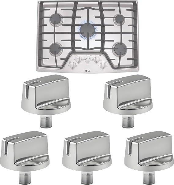 5Pack AEZ73293801 Burner Control Knob Compatible with LG Gas Range