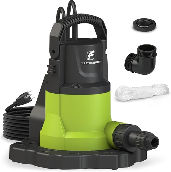 FLUENTPOWER 3/4HP 3400GPH Automatic Pool Cover Pump with Sensor Switch