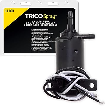 Trico Universal Windshield washer pump Automotive Replacement, Easy Install (11-100),Black