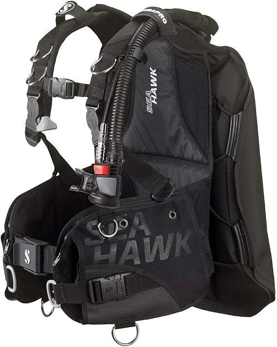 SCUBAPRO Seahawk 2 Diving BCD with 5th Generation Air2 Octopus/Inflator (2XL, Black)