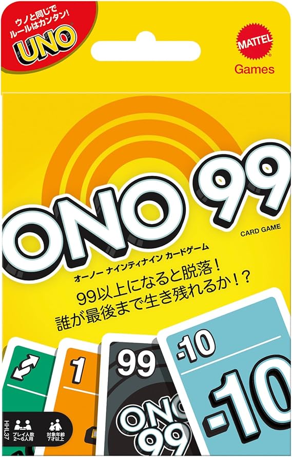 Mattel Game UNO HHL37 Oh No! Ninety-Nine Card Game, Party Game for 2-6 Players, Ages 7 and Up