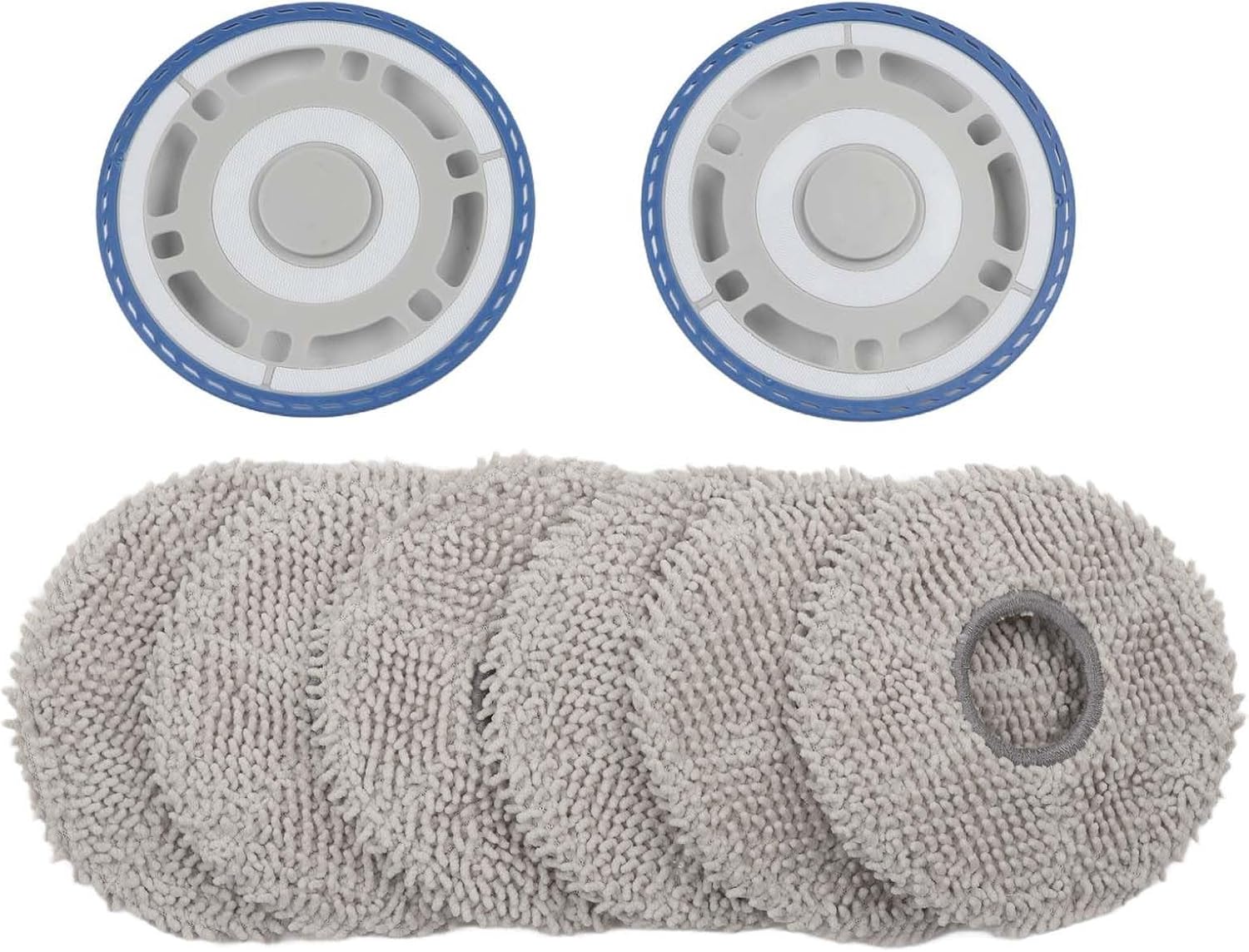Mop Cloth Frame Board, Replacement Mop Bracket and Pads Kit for for ECOVACS for T30 for Omni PRO for combo N30 T50 MAX Robots, 8 Pieces Set