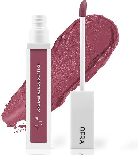 OFRA Matte Liquid Lipstick, Comfortable Non-Drying Longwear Lip Color, Berry Mauve Shade, Unzipped