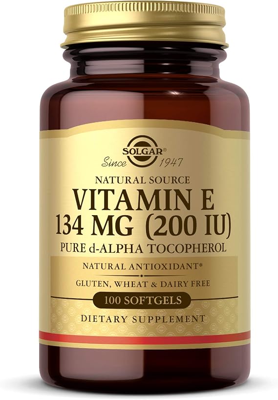 Solgar Vitamin E 200 IU Alpha, 100 Softgels - Antioxidant, Healthy Aging
