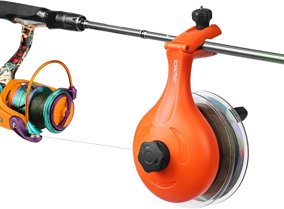 RUNCL Fishing Line Spooler Portable Winder & Reel Spooling Tool for Casting and Spinning Reels, Prevents Line Twist, Non-Slip Handle with Built-in Scissors, Fishing Accessories for Anglers