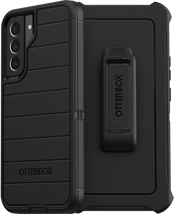 OtterBox Defender Series Case for Samsung Galaxy S22+ (Only) - Holster Clip Included - Microbial Defense Protection - Non-Retail Packaging - Black