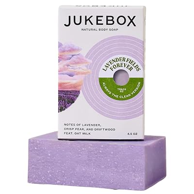 JUKEBOX Soap, Lavender Fields Forever, Natural Bar Soap for Women, Cold Process, Bath Soap with No Harmful Ingredients, Created for All Skin Types, Lavender, Pear, Driftwood-a Dr. Squatch Brand-4.5oz