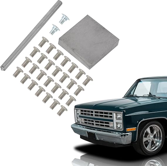 Motoparty Vent Window Rear Edge Seal Rivet Kit for 1964-1987 Chevy Truck