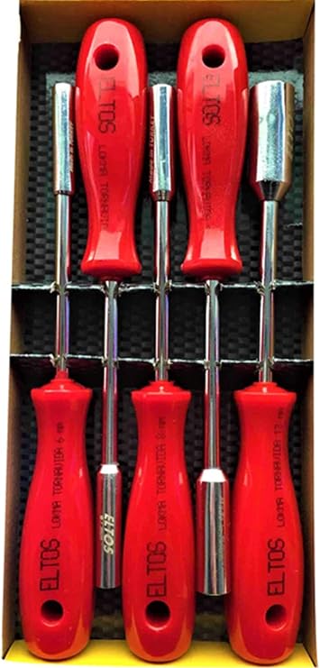 5 Li Lokma Tornavida Seti Sertleştirilmiş Özel Uçlu Lokma Takımı Red Series 1410