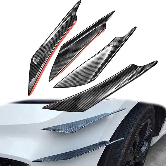 Bumper Fin Canard Splitter Diffuser Balance Spoiler Lip Glossy Carbon Fiber Anti-Scratch Protector Lightweight Aero DIY Accessories Custom Exterior Parts for Audi A4 Avant B9