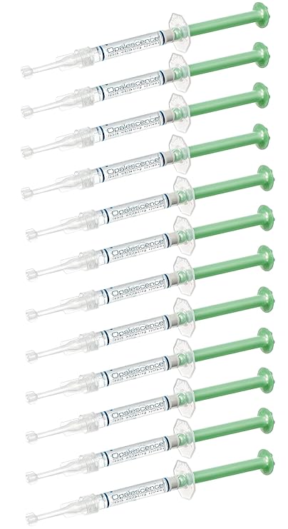 Opalescence 10% Teeth Whitening Kit - Gel Syringes Refills - Low Sensitivy (12 Units) - Fluoride, Carbamide Peroxide - Made in the USA by Ultradent 5211-6
