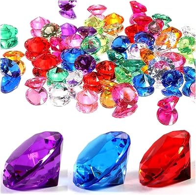 Plastic Gems Pirate Treasure Jewels Acrylic Diamonds Gems 403019MM Birthday Party Give Away Gifts for Children Toys19MM 200PCS Assorted