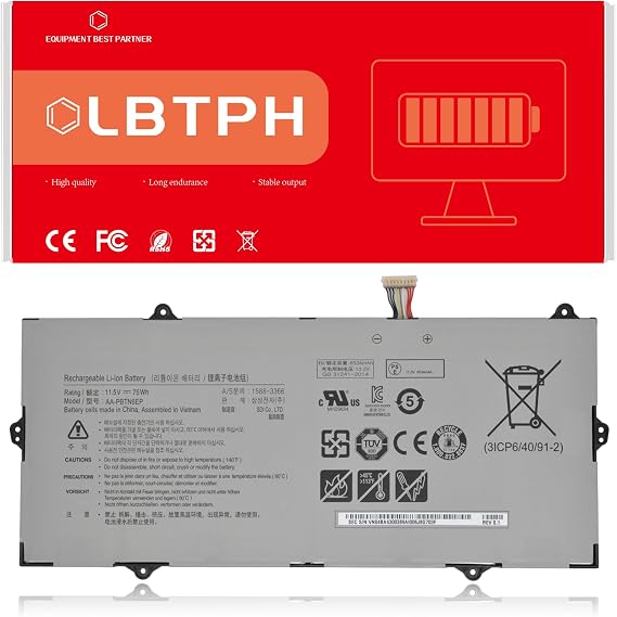AA-PBTN6EP 3ICP6/40/91-2 11.5V 75Wh Battery for Samsung 900X5T 900X5T-X01 900X5T-X02 900X5T-X05 900X5T-X78L Notebook 9 2018 NP900X5T NP900X5T-X01US NP900X5T NP900X5T-X05CN Series