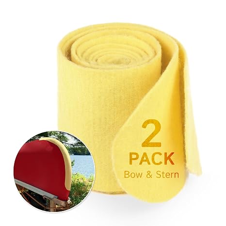 The Felt Store Kevlar Felt Canoe Skid Plates Canoe Hull Protection Kit for Bow & Stern, Cut & Abrasion Resistant Kevlar Felt, Canoe & Kayak Repair Accessory for Paddling & Camping Season, 2 Pieces