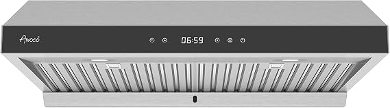 30"W 7"H Under Cabinet Range Hood with Tempered Glass Touch Panel