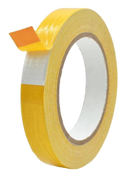 MAT Carpet Tape Double Sided Adhesive 1/2 Inch x 75 Feet High Tack Rug Tape for Hardwood, Mounting, Textiles Residue Free, Strong Adhesion to Floor, Tiles, Area Rough Fixed DCCT61W
