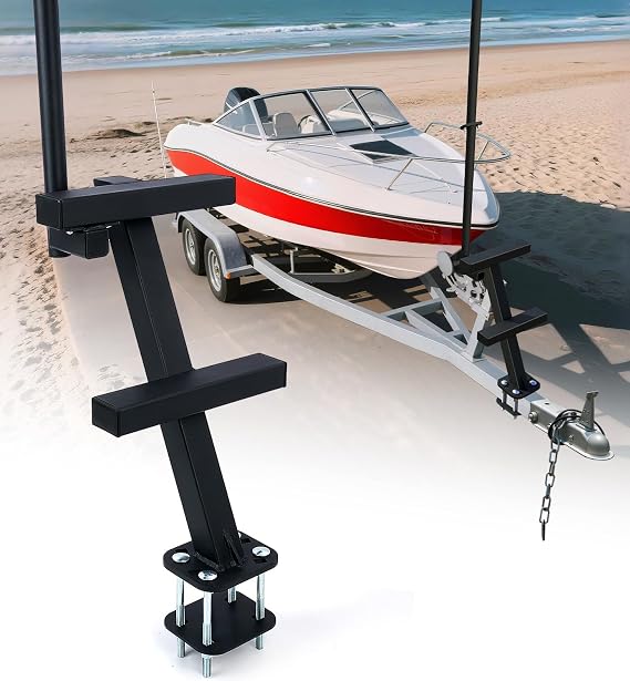 Boat Steps for Trailer Tongue with Handrail Bottom Mount 2-Step