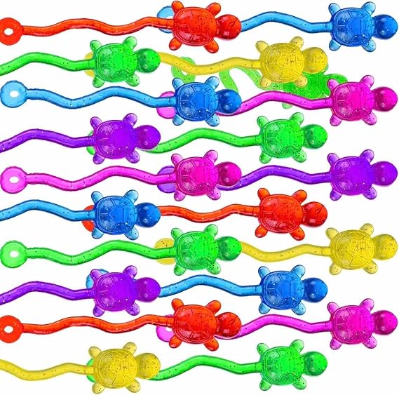 HLARTNET 50 Pcs Mini Stretchy Sea Turtles Toys for Kids, Small Ocean Turtle Toys, Tortoise Gifts for Children, Turtle Theme Christmas Birthday Party Favors