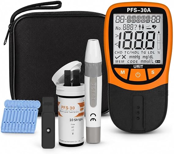 Official Cholesterol Testing Kit, 5-in-1 Cholesterol Meter for Home Use