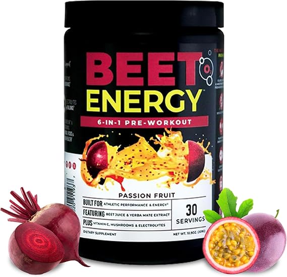 Nutrology Beet Energy O2 Pre Workout Passion Fruit Flavor - 30 Servings