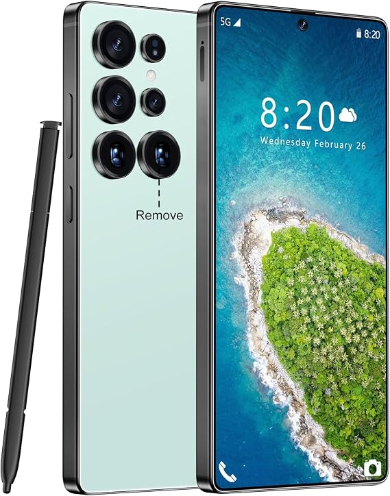 Huness 260821 I25 Unlocked Cell Phone 260821 (Cyan A, 16+512)