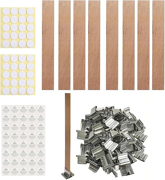 280 PCS 1mm Wooden Candle Wicks for Candle Making KIT, 100pcs Natural Candle Wood Wicks with Stand Candle Cores for DIY Candle Making Craft...
