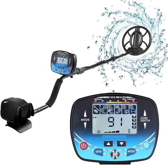 Metal Detector MD910B Metal Detector Underground Professional Depth 9.9 ft 2.5 m Search Finder Gold Detector Treasure Detector Pin Pointer High Sensitivity Easy Operation Easy Carry