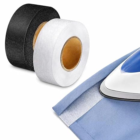 2 Pack Wonder Web Hemming Tape, 64 Meters Iron-On No-Sew Fabric Fusing Tape, 2cm Wide Fusible Hem Tape for Trousers, Curtains, Clothes, Alterations, Repair and Splicing