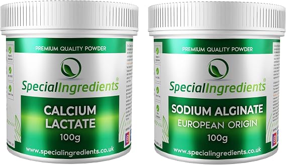 Special Ingredients Molecular Gastronomy Ingredients Calcium Lactate 100g and Sodium Alginate 100g