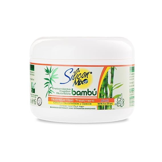 Silicon Mix Bamboo Nourishing Hair Treatment 8 ounces Deep Conditioning Mask for Strong, Hydrated, and Revitalized Hair, Restores Shine, Softness, and Improves Elasticity