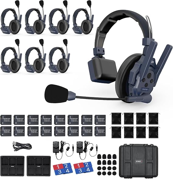 SYNCO XTALK Master8 Wireless Intercom Headset System for Team Communication