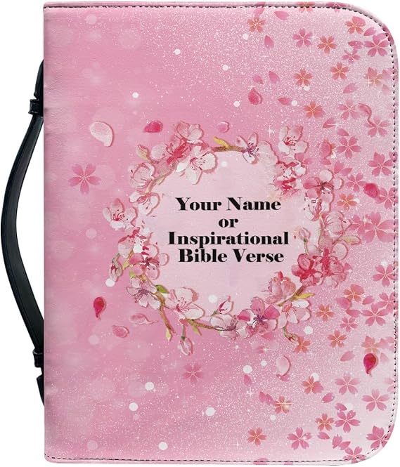 Personalized Custom Bible Covers for Women Men Large Size Study Bible Case Carrying Church Bag Tote with Handle