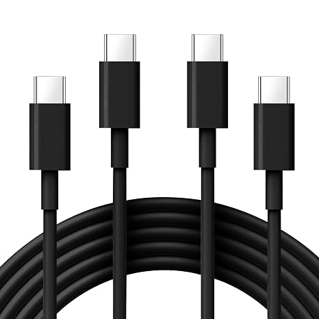 60W USB C to USB C Cable, [2-Pack 6.6FT] Type C Fast Charging Cable for iPhone 16/15Pro max, Galaxy S24 /S23, iPad Pro/Air, MacBook Pro/Air and More