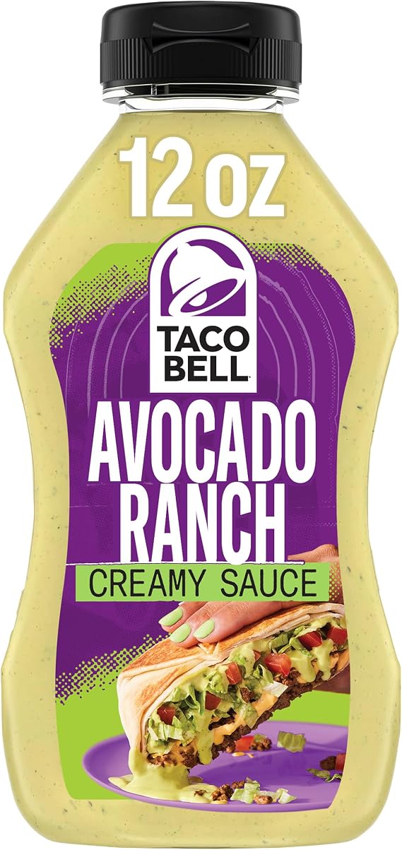 Taco Bell Sauce, Creamy Avocado Ranch, 12 fl oz Bottle