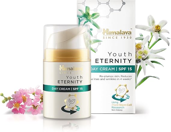 Himalayan Since 1930 Youth Eternity Anti-Aging Day Cream 50 ml, Moisturizing, Plumping, SPF 15, Fat Free