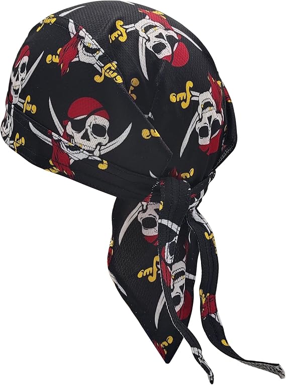 Bandana Cap UV Protection Mesh Quick-Drying Sweat-Absorbing Camouflage Pirate Bandana Triangular Bandana Adult Bandana Sweat Stopper Breathable Material Headband Heat Countermeasures Anti-UV