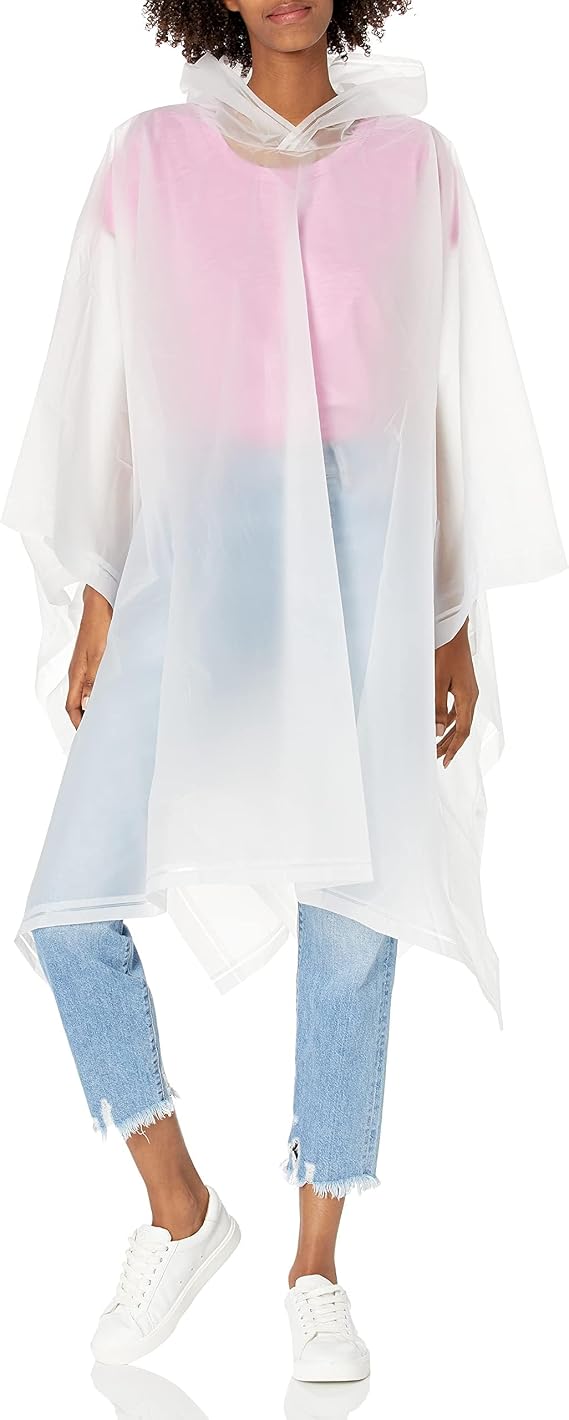 totes Adult Packable Lightweight Adjustable Rain Poncho