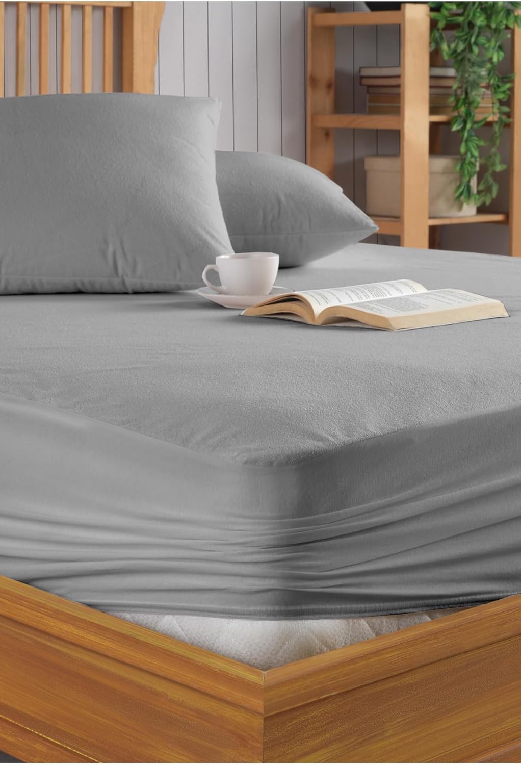 FORMEYA Gray Liquid Proof Mattress - Single-Double Mattress - Microfiber Fabric - Fitted Bed Wrapping Mattress Protector Mattress Protector Mattress-Sheet90x190