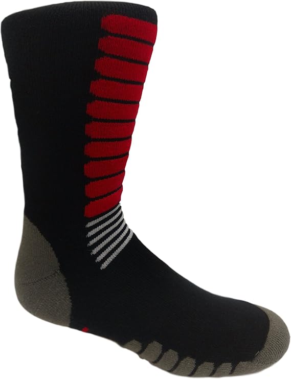 Eurosock Ski Zone OTC Socks -1112 (Black/Red, Medium)