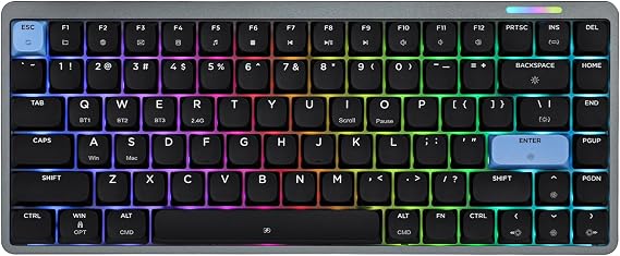 EPOMAKER Luma84 Low Profile Aluminum Mechanical Keyboard, VIA Programmable