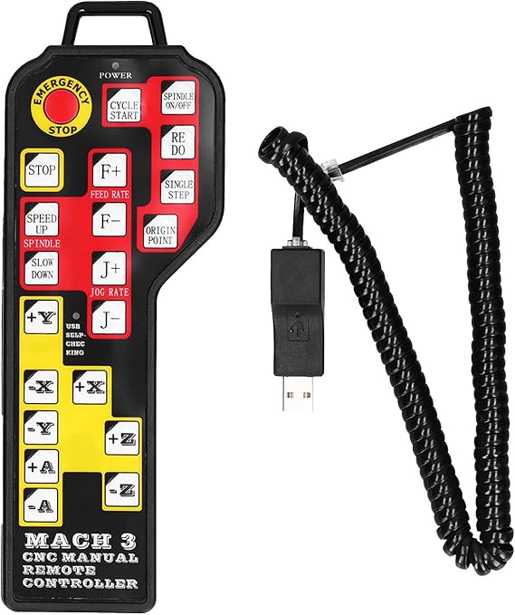 USB Handwheel 4 Axes Electronic Handbrake Remote Controller Manual for Mach 3 CNC Control