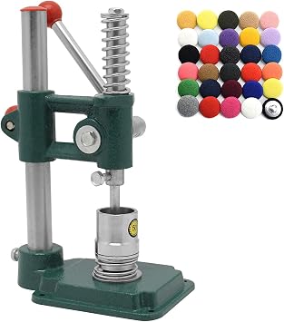 BAOSHISHAN Fabric Button Maker 253238mm Fabric Covered Button Badge Making Machine Bonus 300Pcs Button Mold
