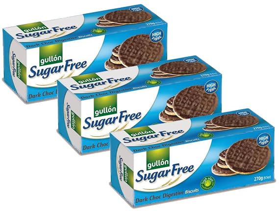 Gullon Sugar Free Chocolate Digestives 270g (Pack of 3)
