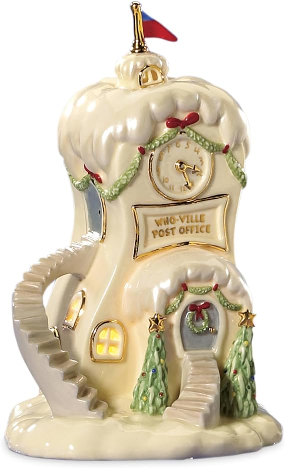 Lenox Dr. Seuss Who-Ville Post Office Christmas Figurine
