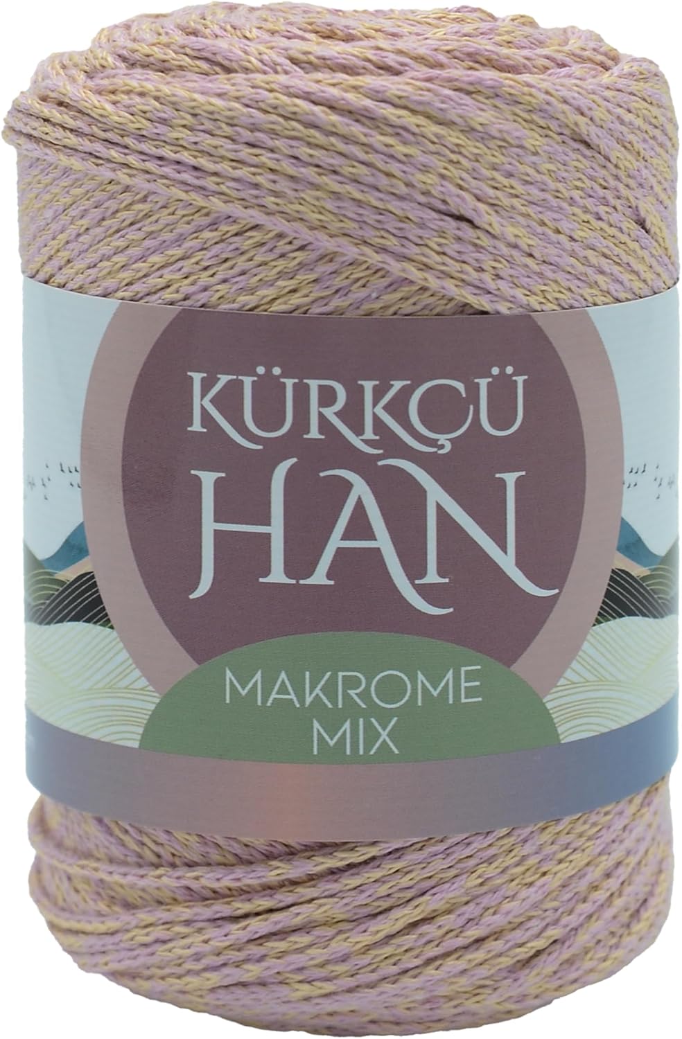 Kürkçü Han Makrome Mix 200gr 120m Hand Knitted Rope Lilac-Pink