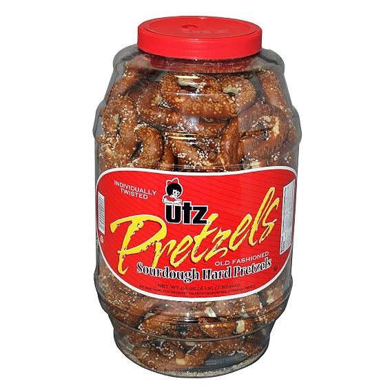 Utz Sourdough Hard Pretzels 4 lb. jar. A1